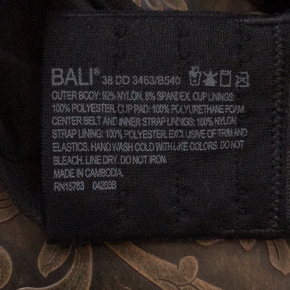 Bali Comfort Bra NWT size 38DD Black - Picture 5 of 9
